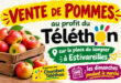 vente de pommes au profit du téléthon