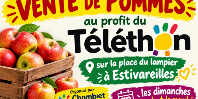 vente de pommes au profit du téléthon